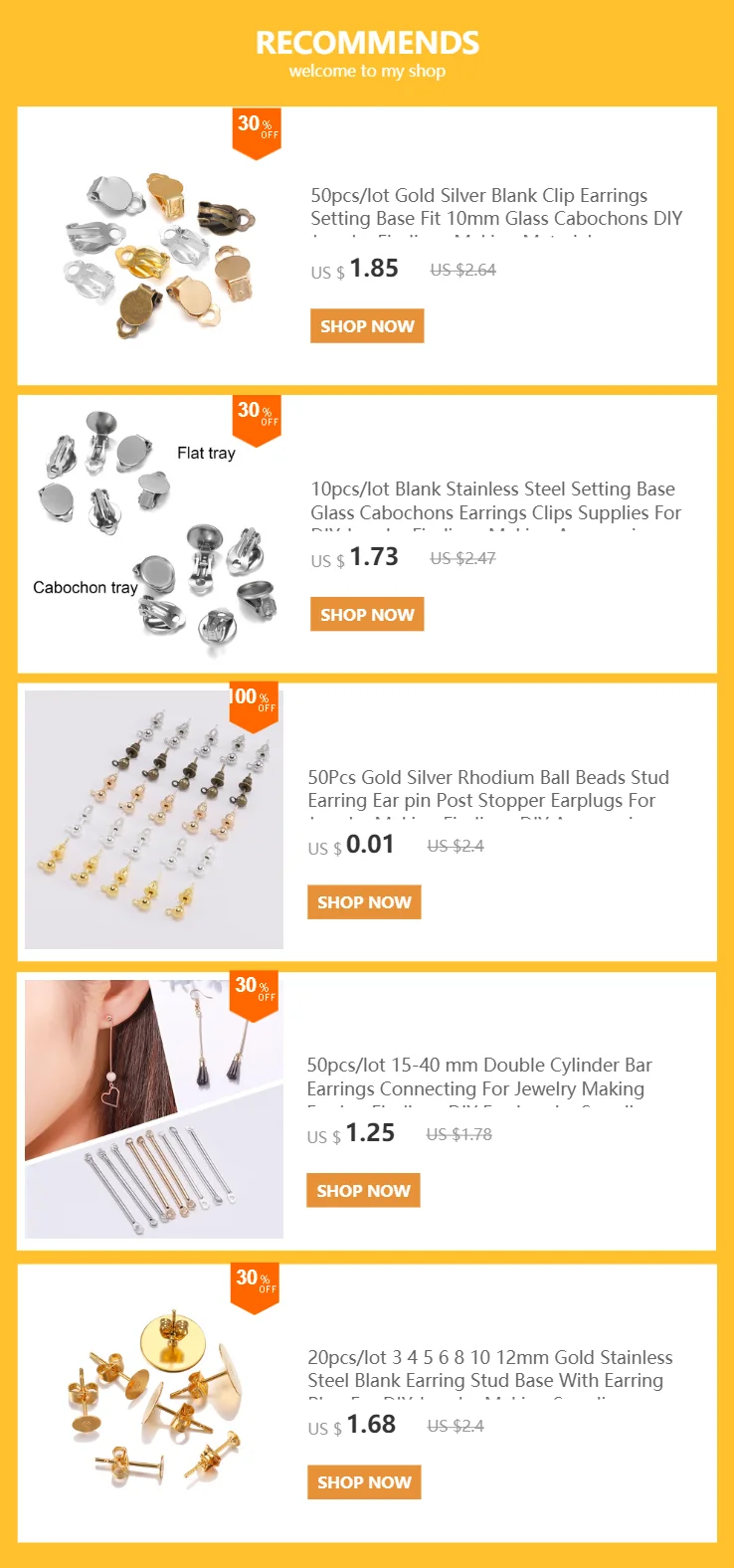 100-200Pcs/Lot 10-70mm Heads Eye Flat Head Pin Gold Plated Ball Head Pins for Jewelry Findings Making Accessories Supplies
