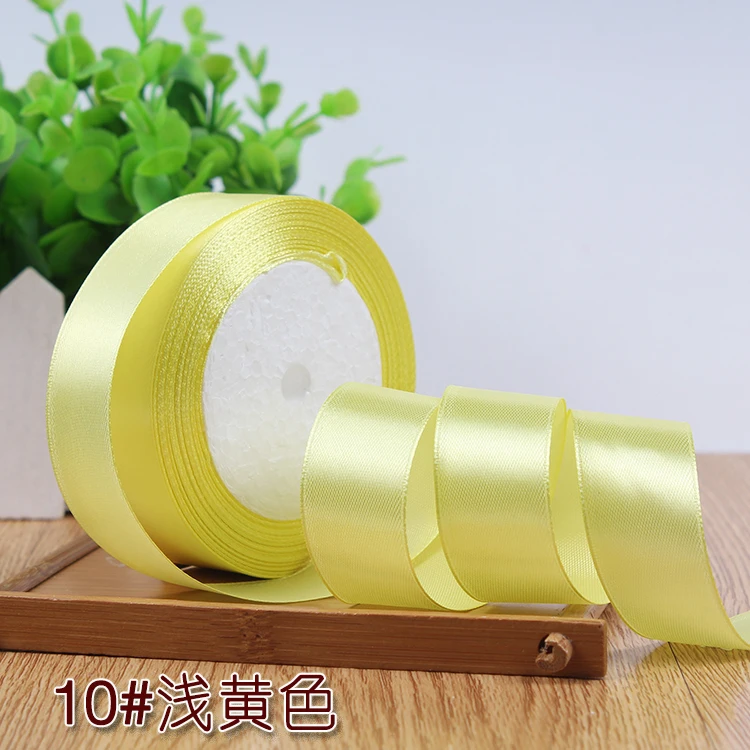 25Yards Silk Stain Ribbon Single Ribbon Wedding Party Decoration Christmas Flower Gifts DIY Gift Packing 6/10/15/20/25/40/50mm