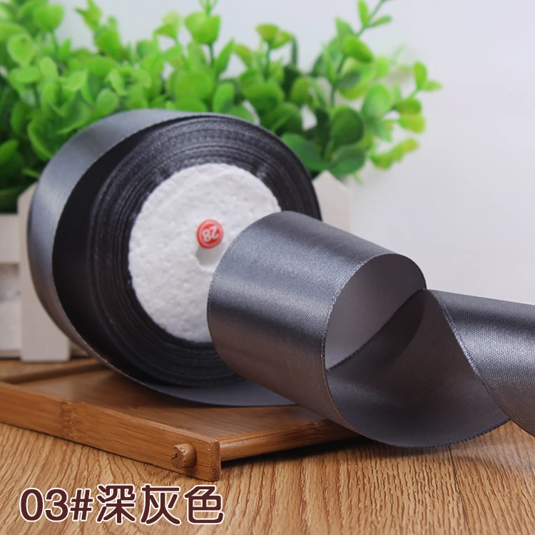 25Yards Silk Stain Ribbon Single Ribbon Wedding Party Decoration Christmas Flower Gifts DIY Gift Packing 6/10/15/20/25/40/50mm