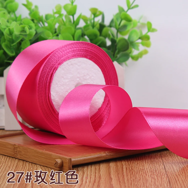 25Yards Silk Stain Ribbon Single Ribbon Wedding Party Decoration Christmas Flower Gifts DIY Gift Packing 6/10/15/20/25/40/50mm