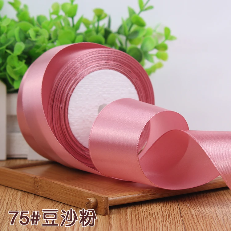 25Yards Silk Stain Ribbon Single Ribbon Wedding Party Decoration Christmas Flower Gifts DIY Gift Packing 6/10/15/20/25/40/50mm