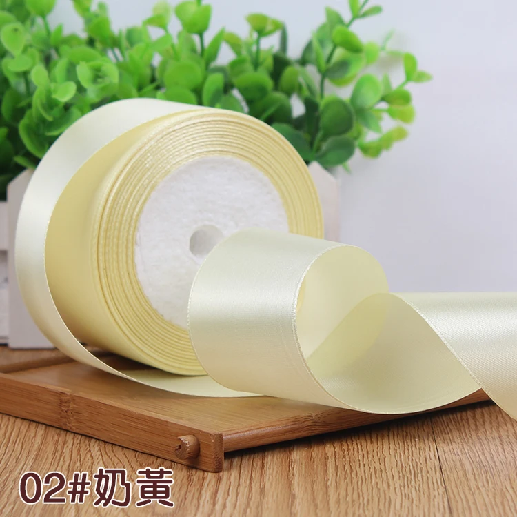 25Yards Silk Stain Ribbon Single Ribbon Wedding Party Decoration Christmas Flower Gifts DIY Gift Packing 6/10/15/20/25/40/50mm
