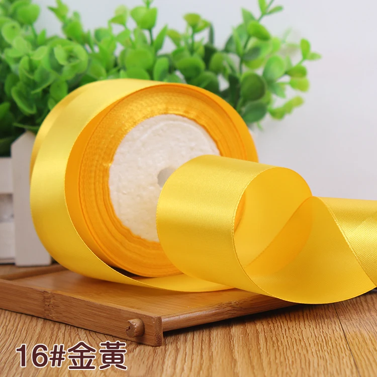 25Yards Silk Stain Ribbon Single Ribbon Wedding Party Decoration Christmas Flower Gifts DIY Gift Packing 6/10/15/20/25/40/50mm