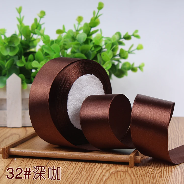25Yards Silk Stain Ribbon Single Ribbon Wedding Party Decoration Christmas Flower Gifts DIY Gift Packing 6/10/15/20/25/40/50mm