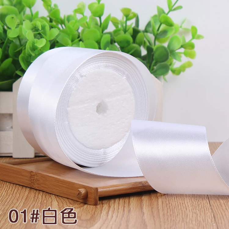 25Yards Silk Stain Ribbon Single Ribbon Wedding Party Decoration Christmas Flower Gifts DIY Gift Packing 6/10/15/20/25/40/50mm