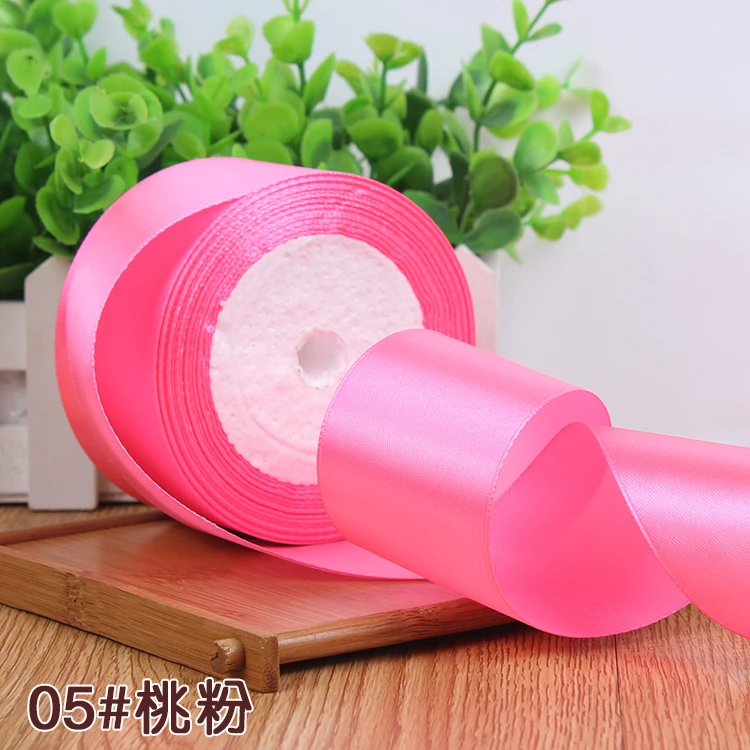 25Yards Silk Stain Ribbon Single Ribbon Wedding Party Decoration Christmas Flower Gifts DIY Gift Packing 6/10/15/20/25/40/50mm