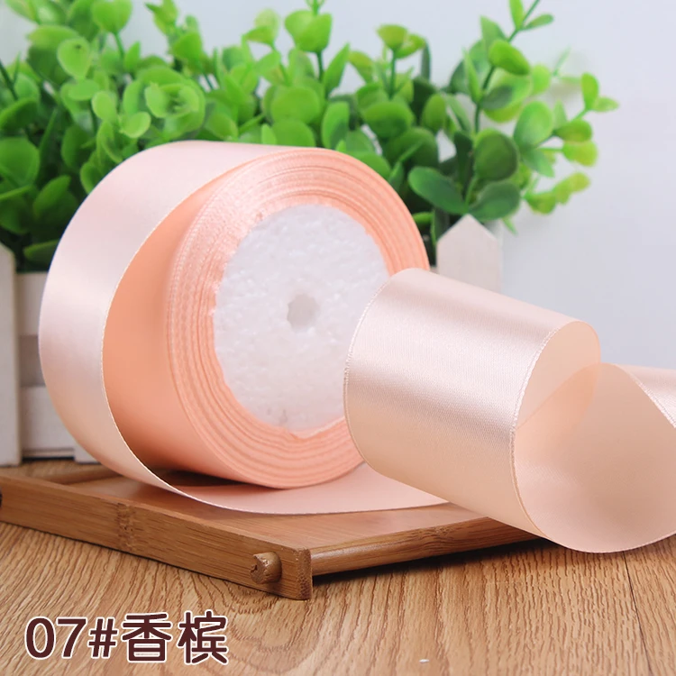25Yards Silk Stain Ribbon Single Ribbon Wedding Party Decoration Christmas Flower Gifts DIY Gift Packing 6/10/15/20/25/40/50mm