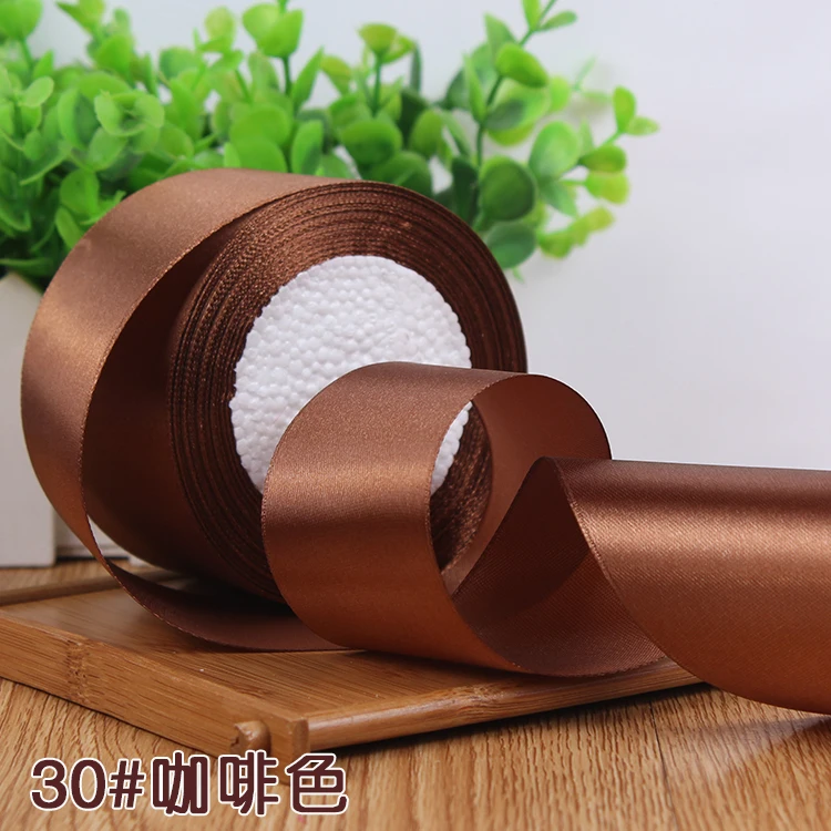 25Yards Silk Stain Ribbon Single Ribbon Wedding Party Decoration Christmas Flower Gifts DIY Gift Packing 6/10/15/20/25/40/50mm