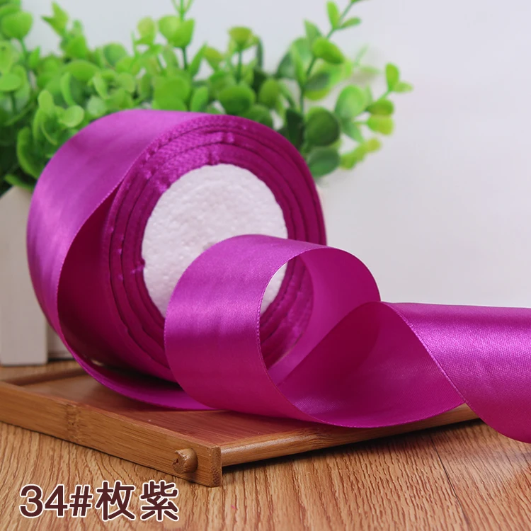 25Yards Silk Stain Ribbon Single Ribbon Wedding Party Decoration Christmas Flower Gifts DIY Gift Packing 6/10/15/20/25/40/50mm