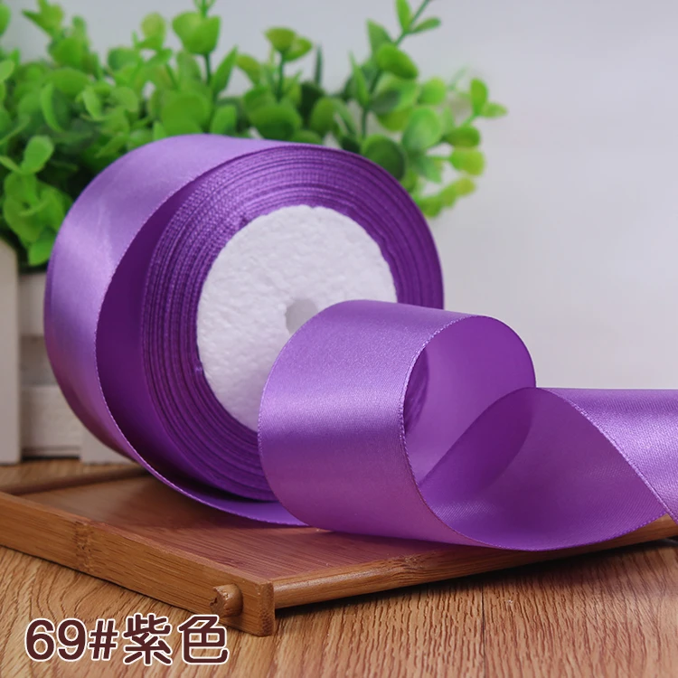 25Yards Silk Stain Ribbon Single Ribbon Wedding Party Decoration Christmas Flower Gifts DIY Gift Packing 6/10/15/20/25/40/50mm