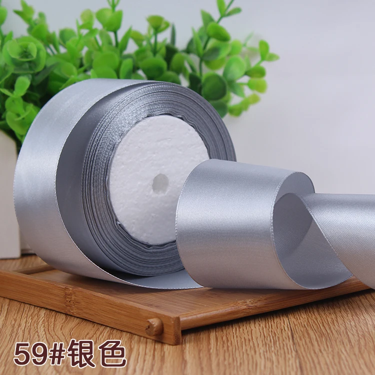 25Yards Silk Stain Ribbon Single Ribbon Wedding Party Decoration Christmas Flower Gifts DIY Gift Packing 6/10/15/20/25/40/50mm