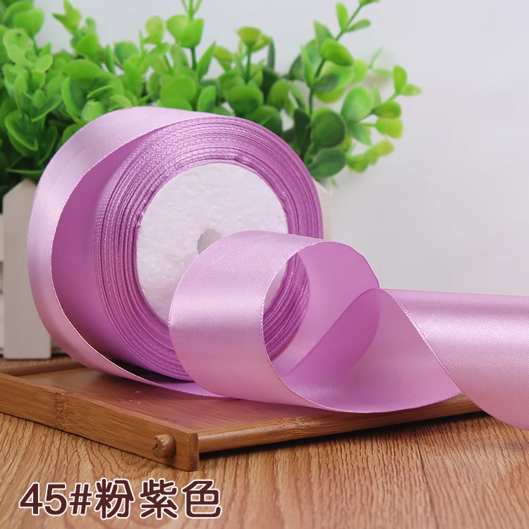 25Yards Silk Stain Ribbon Single Ribbon Wedding Party Decoration Christmas Flower Gifts DIY Gift Packing 6/10/15/20/25/40/50mm