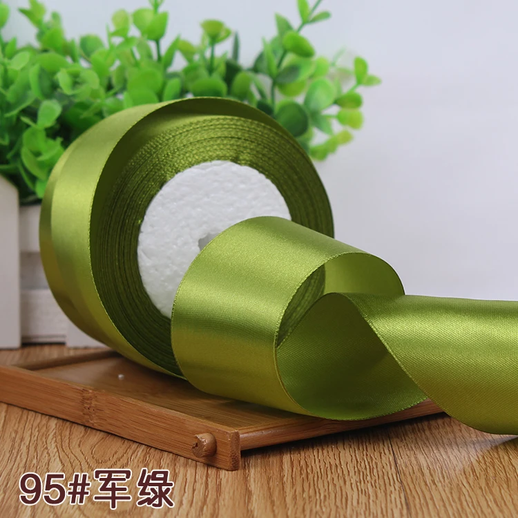 25Yards Silk Stain Ribbon Single Ribbon Wedding Party Decoration Christmas Flower Gifts DIY Gift Packing 6/10/15/20/25/40/50mm