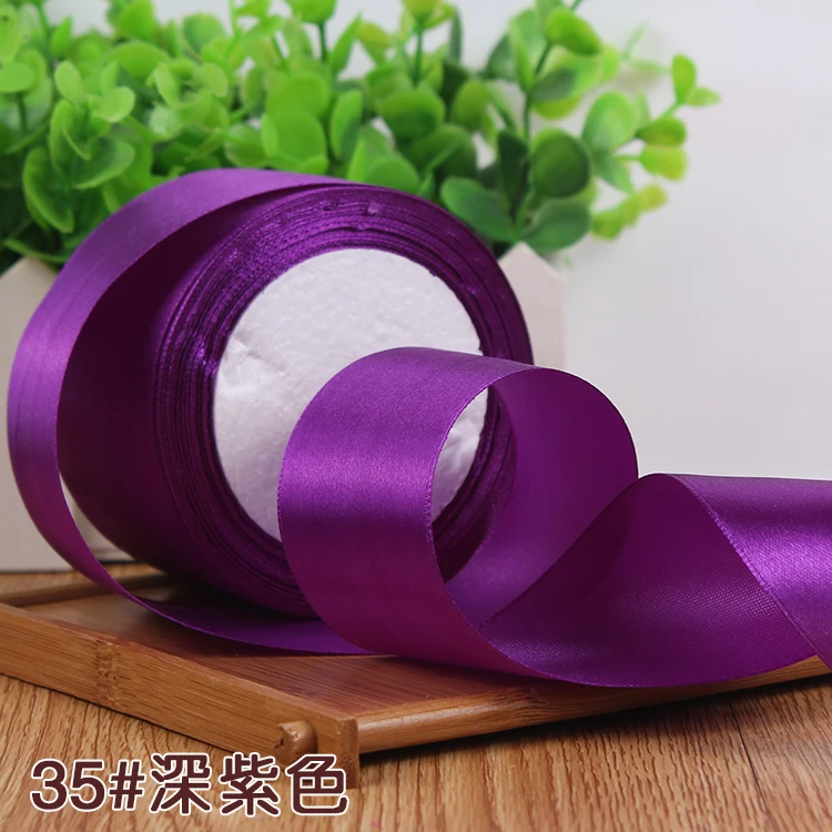 25Yards Silk Stain Ribbon Single Ribbon Wedding Party Decoration Christmas Flower Gifts DIY Gift Packing 6/10/15/20/25/40/50mm