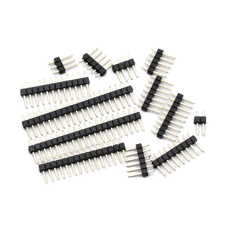 50/20/10Pcs 2.54mm Single Row Male 1/2*40P PCB Board Pin Header Connector Strip Pinheader 2/3/4/5/6/8/10/12/20/40Pin For Arduino