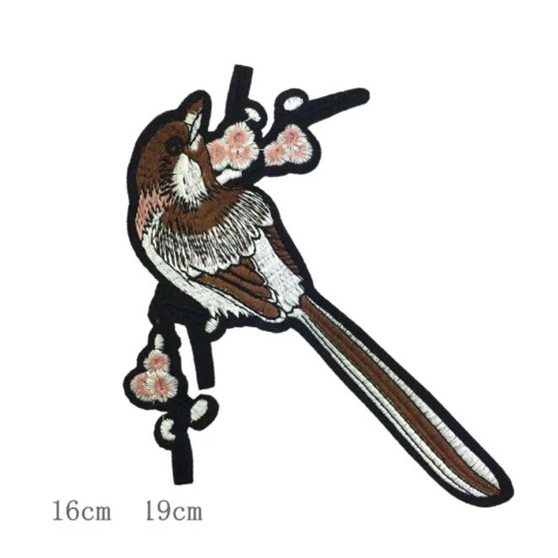 Bird Embroidered Patches Iron on Sewing Parches for Clothes Applique Embroidery DIY Supplies Crafts Sticker 1Pair FSD06