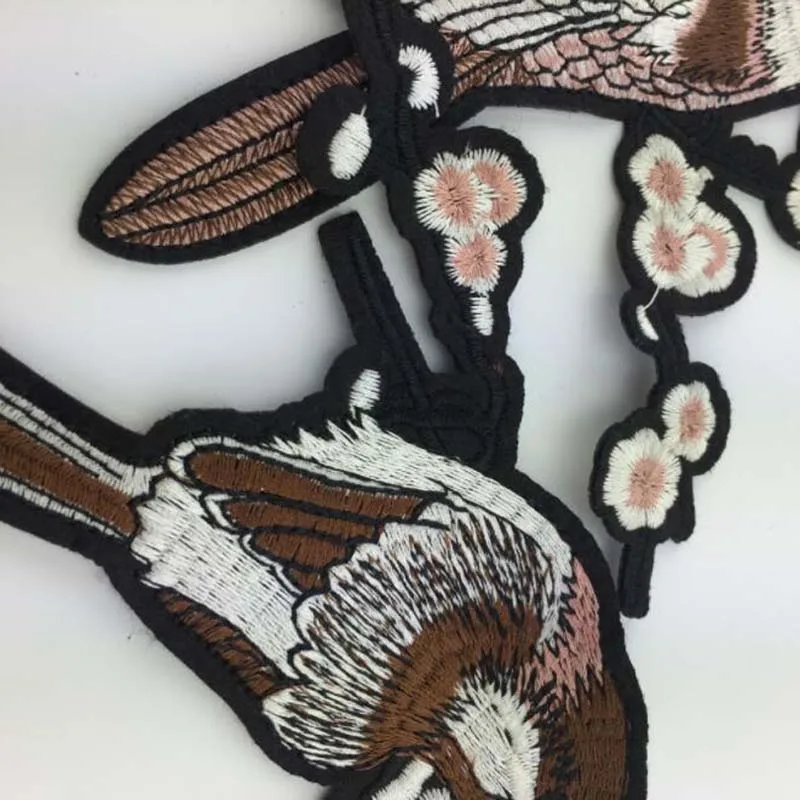 Bird Embroidered Patches Iron on Sewing Parches for Clothes Applique Embroidery DIY Supplies Crafts Sticker 1Pair FSD06
