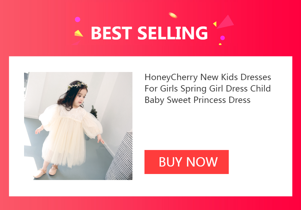 HoneyCherry New Kids Dresses For Girls Spring Girl Dress Child Baby Sweet Princess Dress Designer Dress Baby Girl Clothes