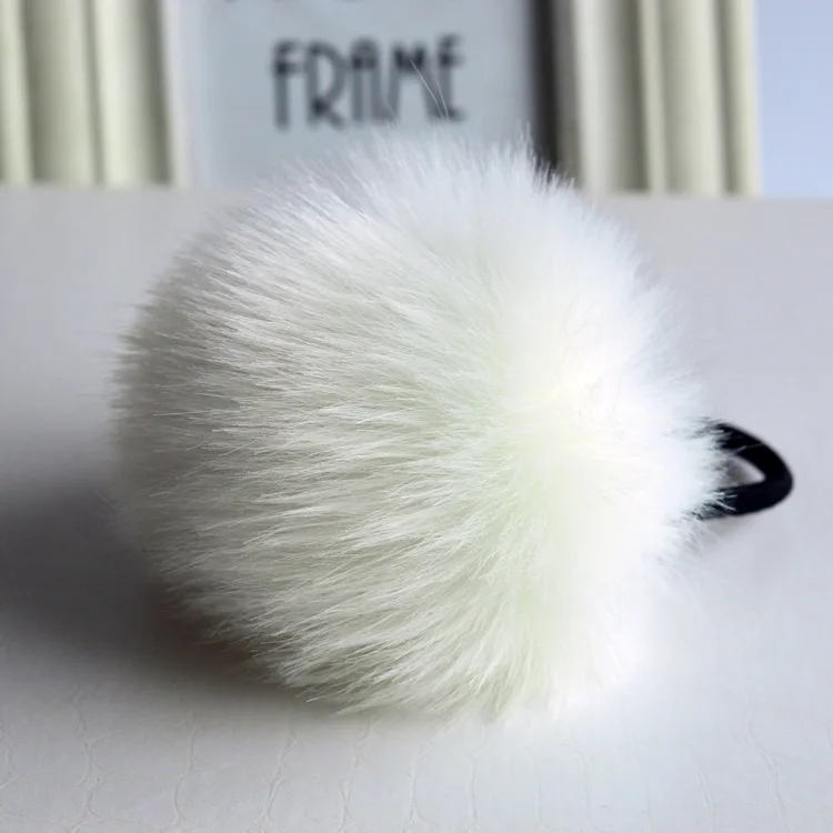 1PC Sweet girls Cute Little Girls' Pompom Hair Ties Double Pom Pom Elastic Band Hair Ropes Hair Accessories