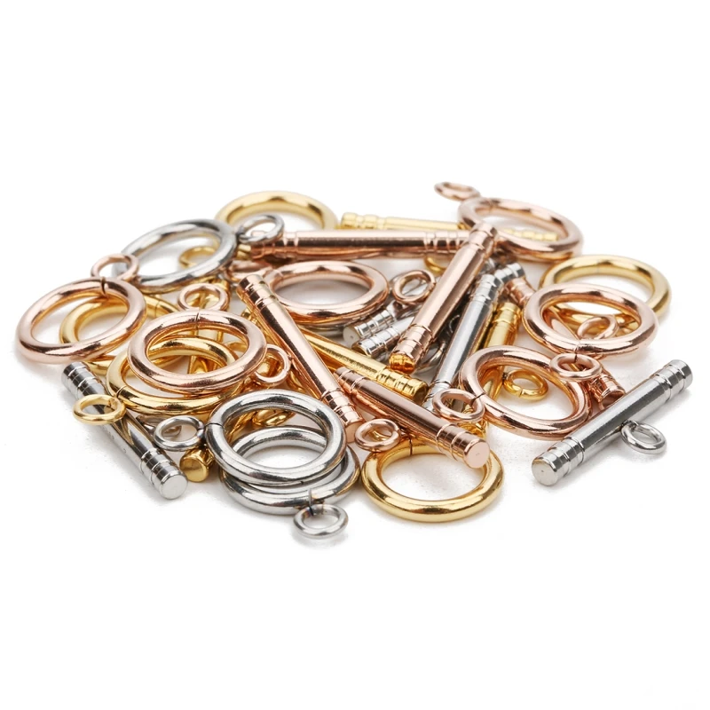 4set/lot 3 Style High Quality Stainless Steel OT Clasps Connectors for DIY Bracelet Necklace Jewelry Findings Making Accessories