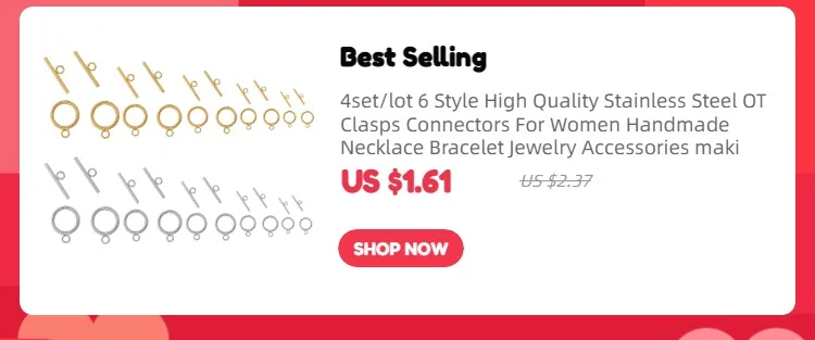 4set/lot 3 Style High Quality Stainless Steel OT Clasps Connectors for DIY Bracelet Necklace Jewelry Findings Making Accessories