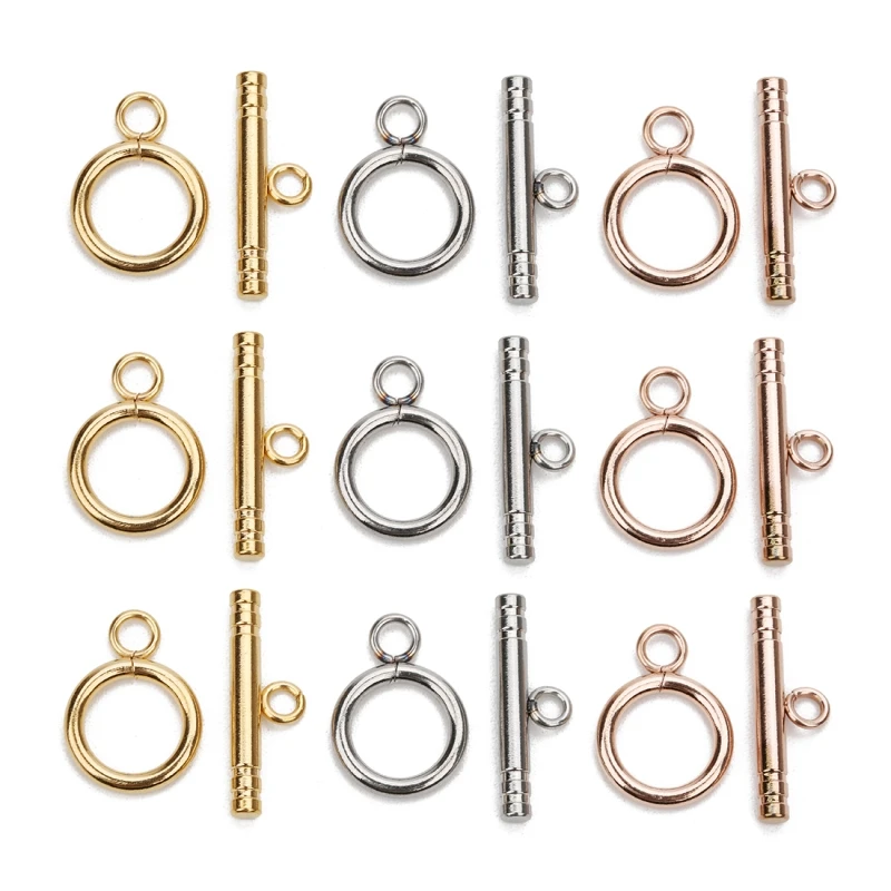 4set/lot 3 Style High Quality Stainless Steel OT Clasps Connectors for DIY Bracelet Necklace Jewelry Findings Making Accessories