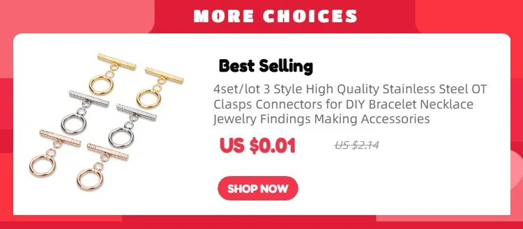 4set/lot 3 Style High Quality Stainless Steel OT Clasps Connectors for DIY Bracelet Necklace Jewelry Findings Making Accessories