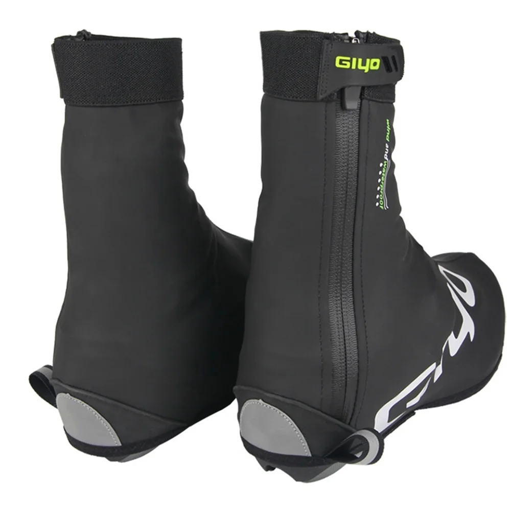 Waterproof Windproof Fleece Warm Cycling Lock Shoe Covers Reflective Bicycle Overshoes Winter Road Bike Shoes Cover Protector