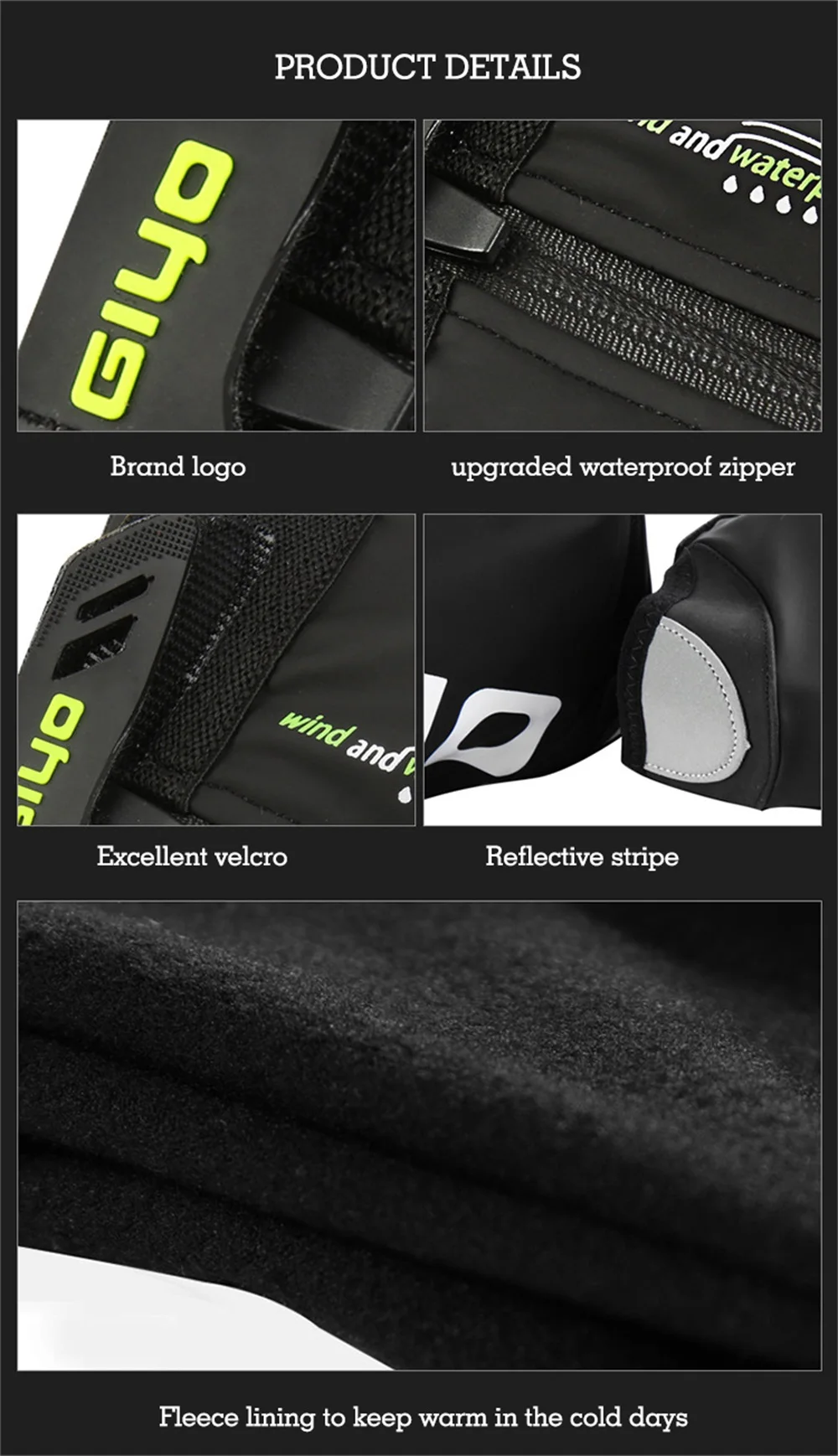 Waterproof Windproof Fleece Warm Cycling Lock Shoe Covers Reflective Bicycle Overshoes Winter Road Bike Shoes Cover Protector