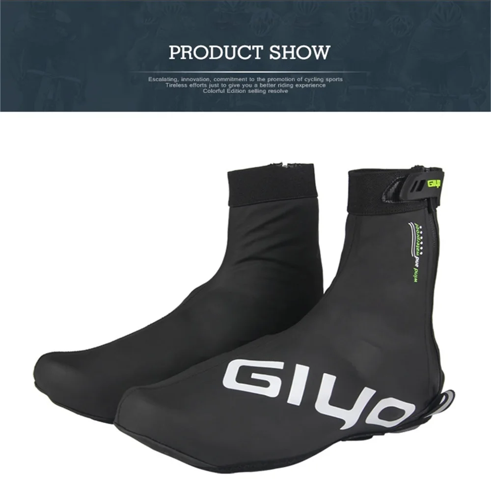 Waterproof Windproof Fleece Warm Cycling Lock Shoe Covers Reflective Bicycle Overshoes Winter Road Bike Shoes Cover Protector