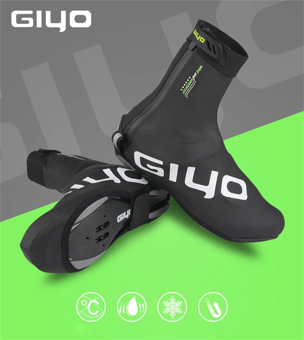 Waterproof Windproof Fleece Warm Cycling Lock Shoe Covers Reflective Bicycle Overshoes Winter Road Bike Shoes Cover Protector