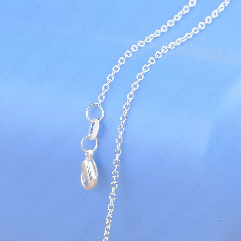 Big Promotion 100% Authentic 925 Sterling Silver Chain Necklace with Lobster Clasps fit Men Women Pendant 10 Designs 16-30 Inch