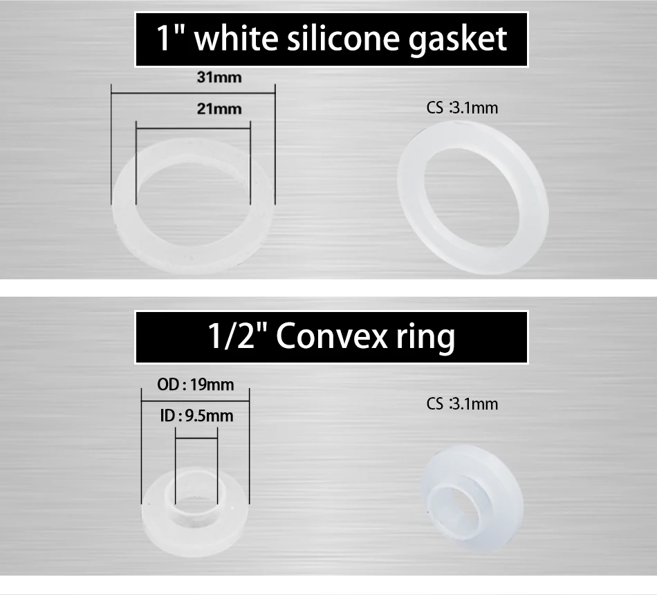 White Black 1/2" 3/4" 1"Rubber Ring Silicon PTFE Flat Gasket Sealing Ring Shower Nozzle Hose Pipe Bellows Tube Washer Ring-.-