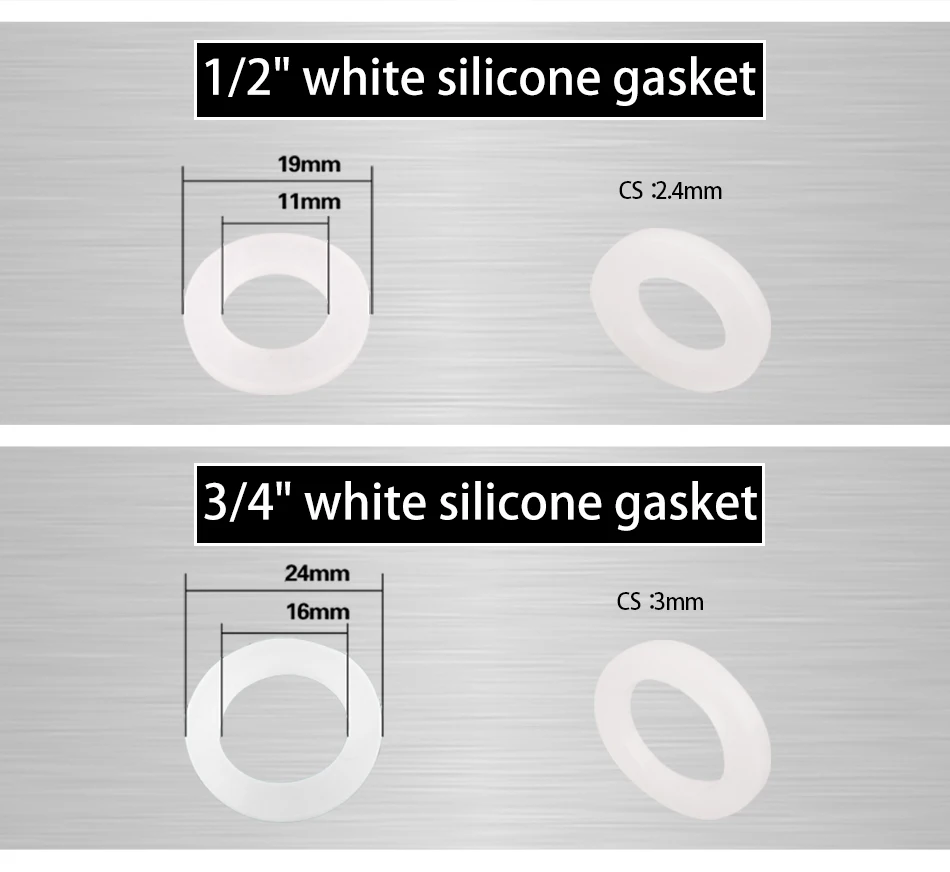 White Black 1/2" 3/4" 1"Rubber Ring Silicon PTFE Flat Gasket Sealing Ring Shower Nozzle Hose Pipe Bellows Tube Washer Ring-.-