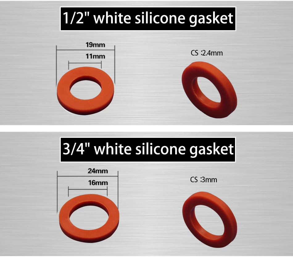 White Black 1/2" 3/4" 1"Rubber Ring Silicon PTFE Flat Gasket Sealing Ring Shower Nozzle Hose Pipe Bellows Tube Washer Ring-.-