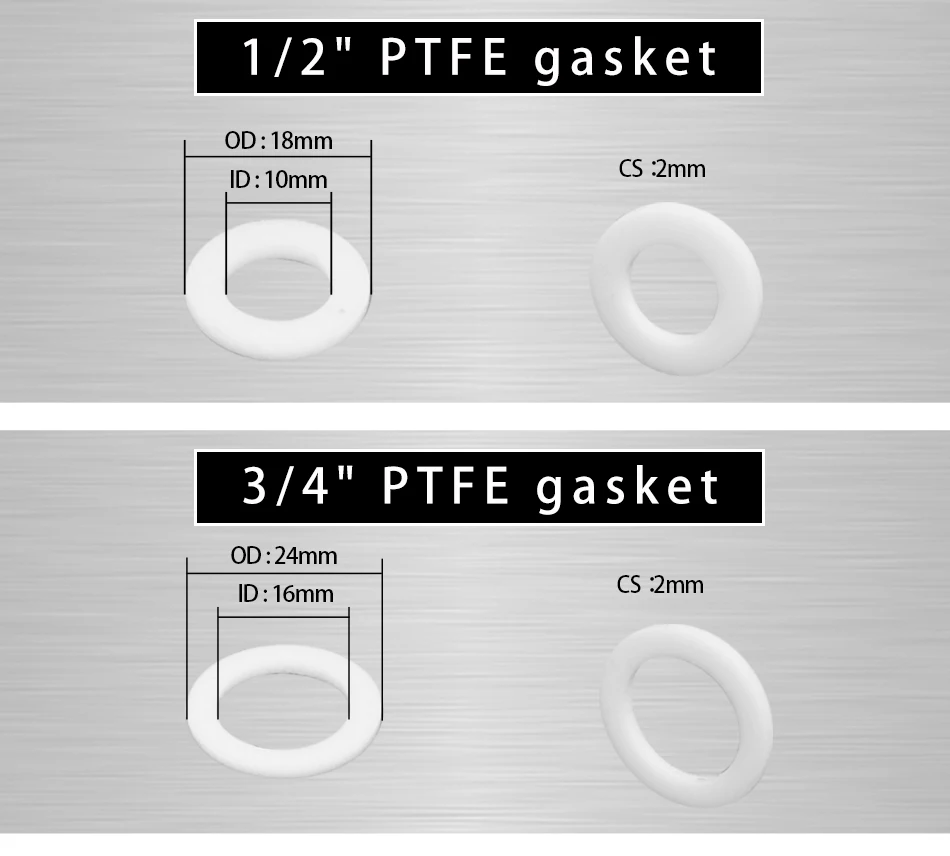 White Black 1/2" 3/4" 1"Rubber Ring Silicon PTFE Flat Gasket Sealing Ring Shower Nozzle Hose Pipe Bellows Tube Washer Ring-.-