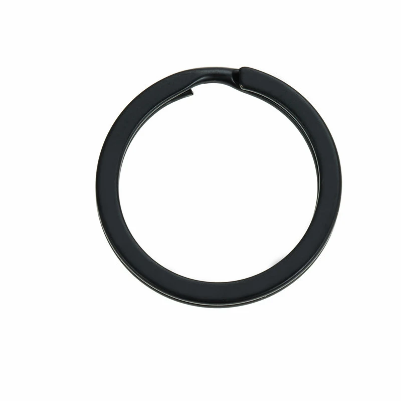 10/20PCS Out Size 15/20/25/28/30/32mm Black Metal Key Chains Split Ring Never Fade High Quaility Key Rings Fit Bag Keychain