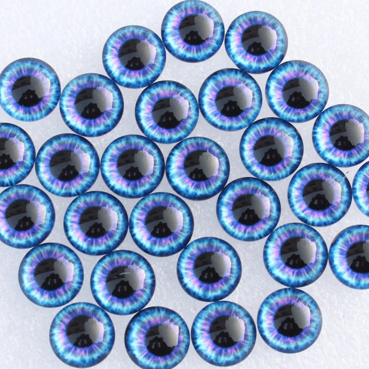 8 10 12 14 16 18 20 25mm Mixed with 5 different Dragon Eyes Pairs Pattern Glass Cabochon Flatback Photo DIY Making Accessories