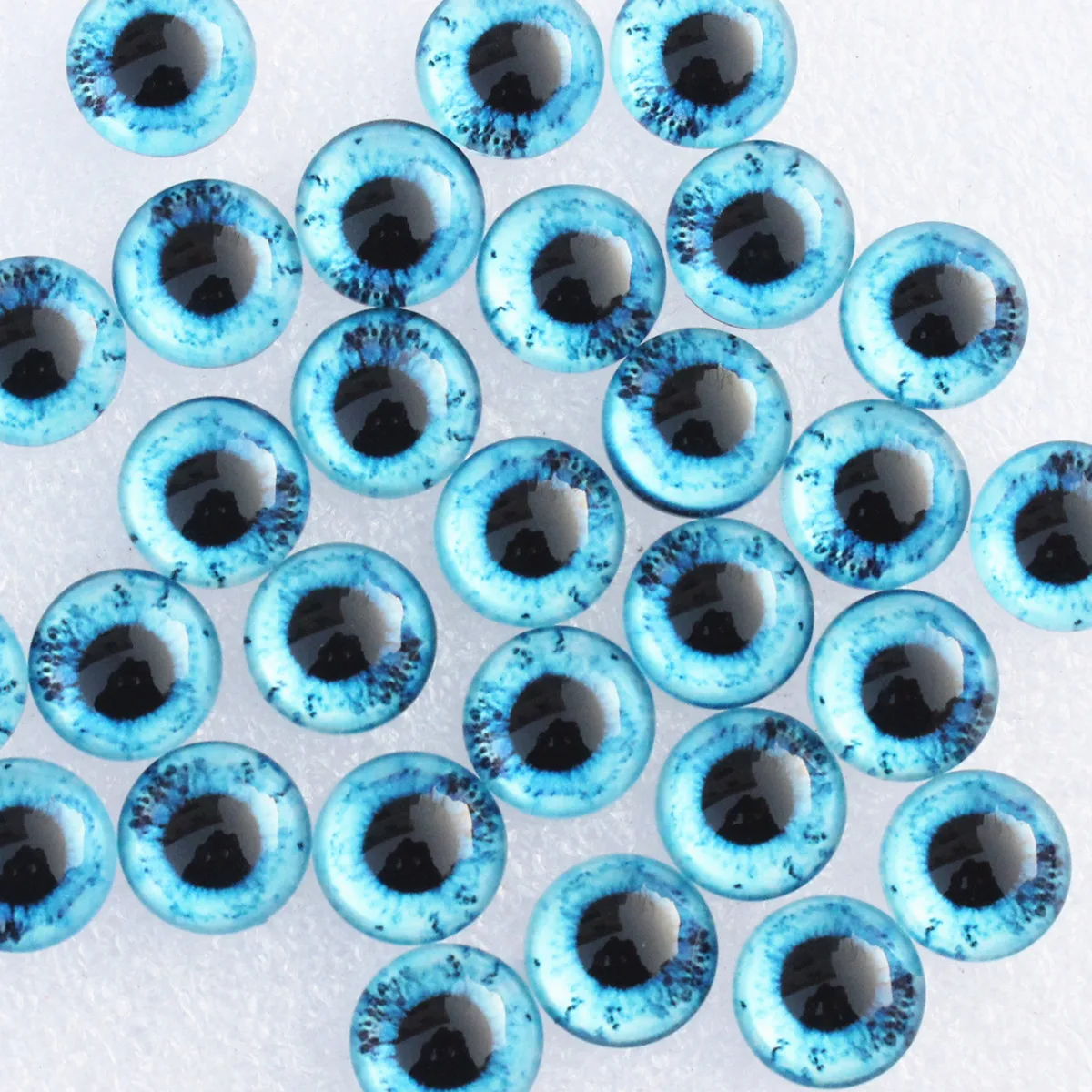 8 10 12 14 16 18 20 25mm Mixed with 5 different Dragon Eyes Pairs Pattern Glass Cabochon Flatback Photo DIY Making Accessories