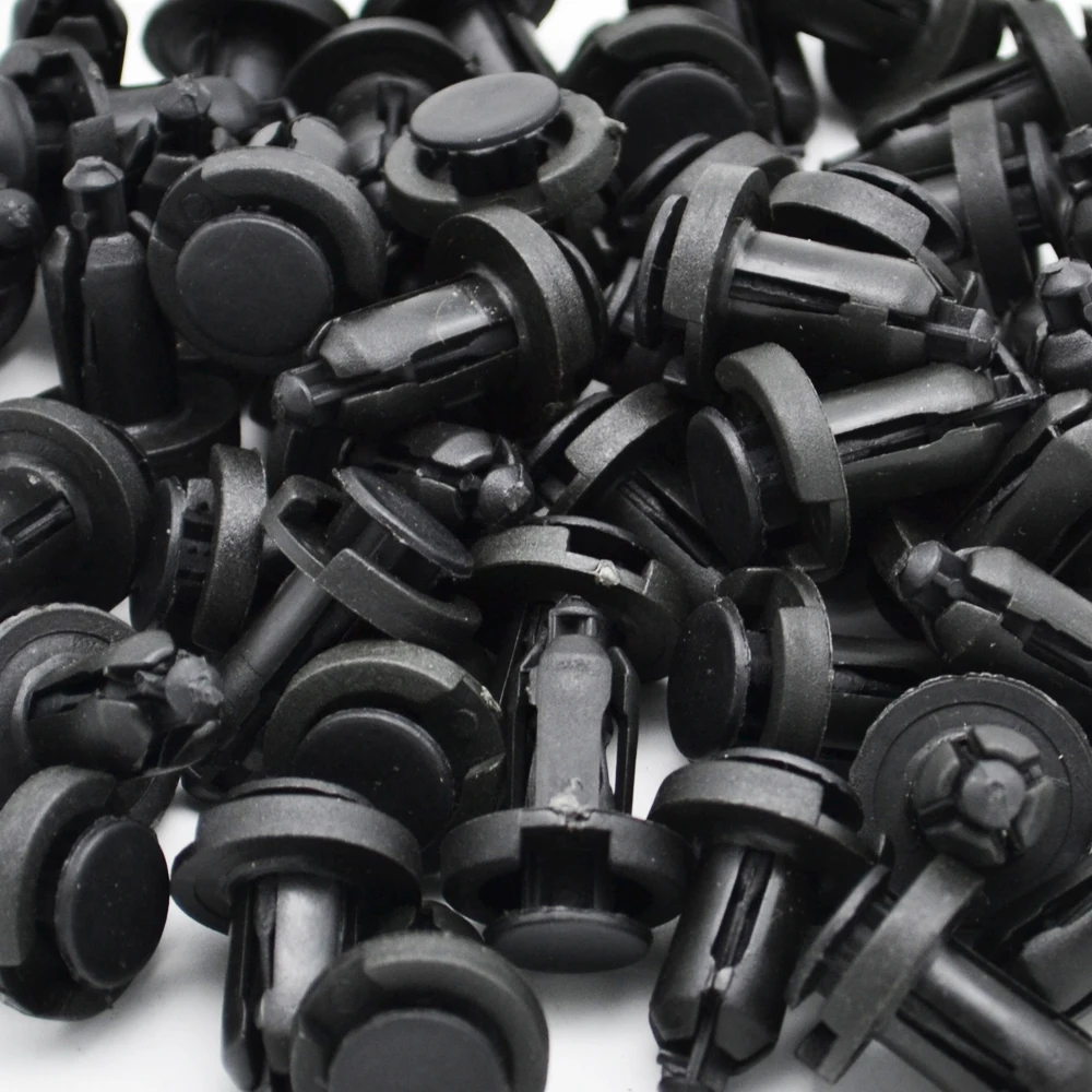 10mm 50Pcs Auto Car Bumper Clips Retainer Fastener Rivet Door Panel Fender Liner For Honda Accord Civic CRV HRV Acura MDX TL