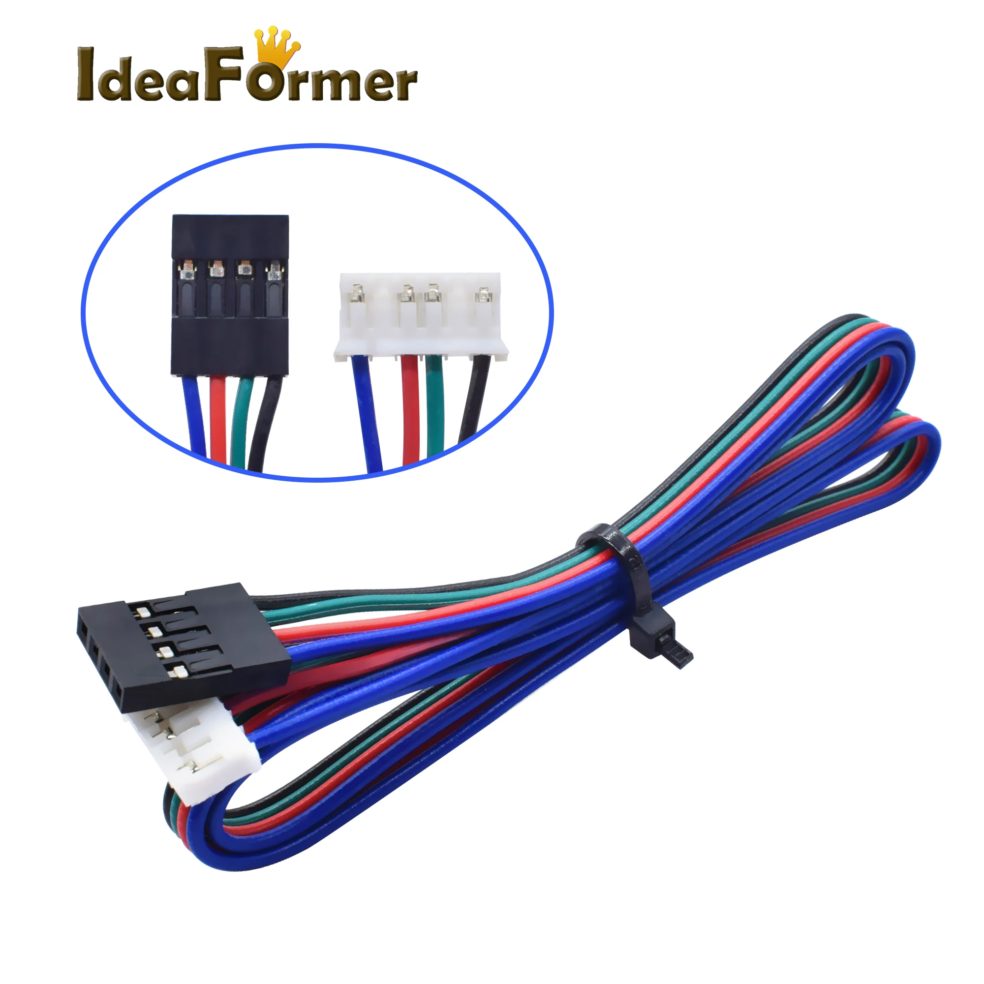 1Pcs 10cm/50cm/100cm/150mm Stepper Motor Cables 6pin PH2.0-4pin Extension Cord XH2.54 Black DuPont Terminal for 3D Printer Parts
