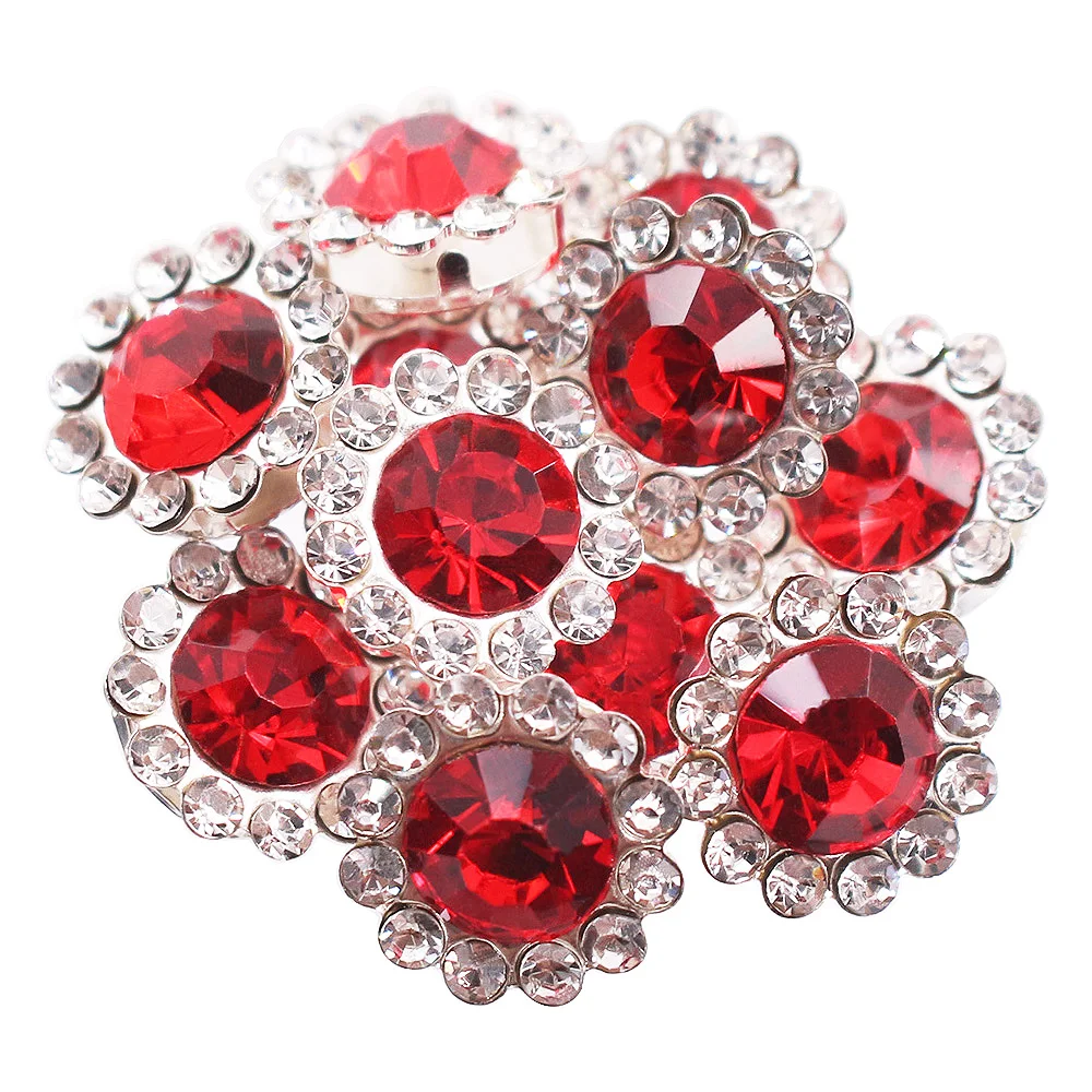 8mm-12mm Sunflower Sewing Claw Rhinestones Crystals Glass Beads Buttons Stones Sew On Rhinestone for Clothes Sewing Accessories
