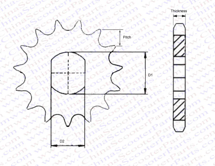 9 10 11 12 13 14 15 Tooth 9T 10T 11T 12T 13T 14T 15T T8F Sprocket 10MM For Razor EVO IZIP 500W 1000W Electric Scooter
