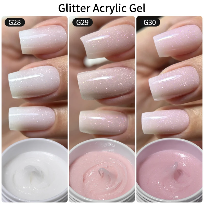 MSHARE Poly Nails Acryl Gel 60ml Builder UV Led Acrylgel Nails Extensions Acrylic Pink White Clear Acrylatic Hema Tpo Free Gel