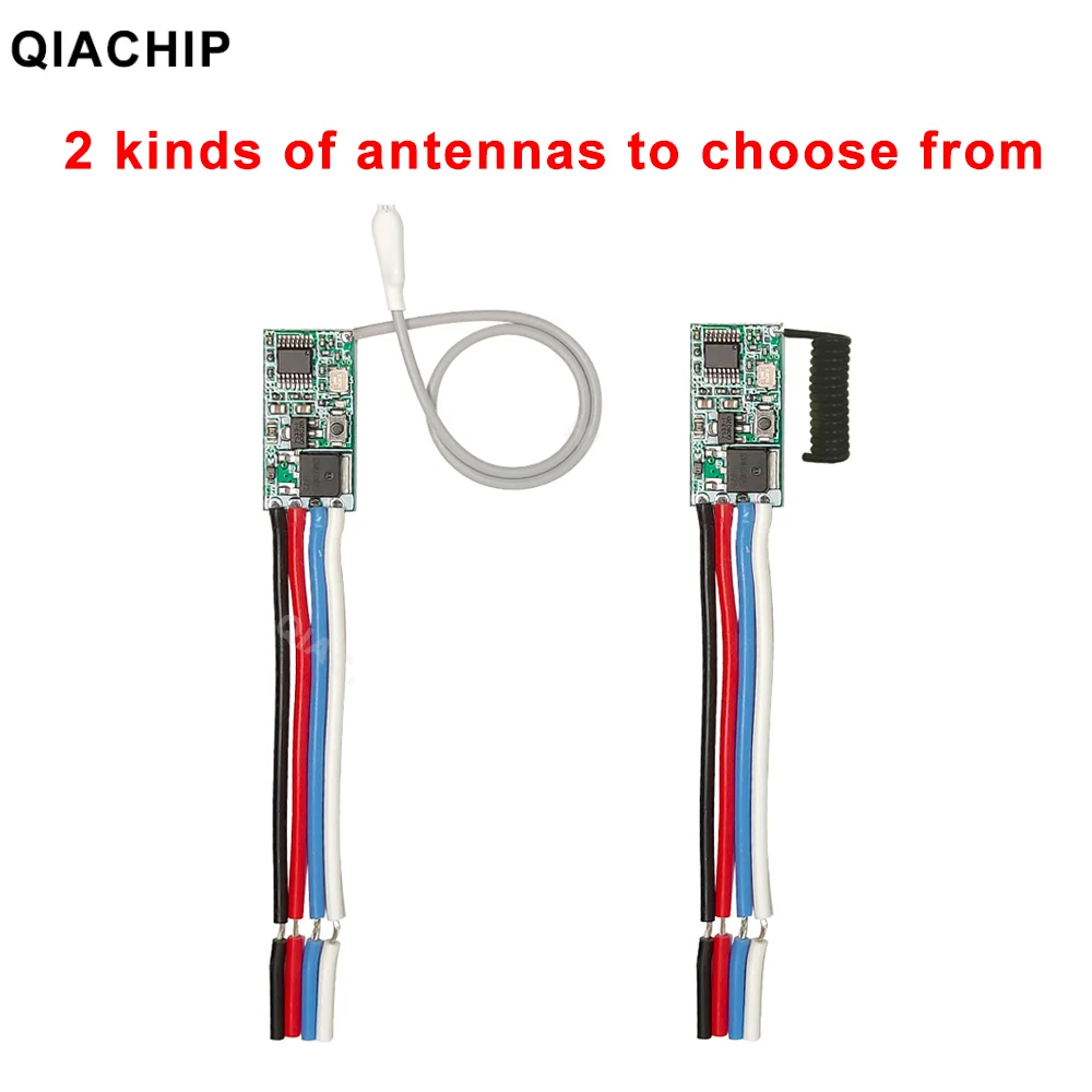 QIACHIP 5pcs 433.92Mhz Universal Wireless DC 3.6V-24V Remote Control Switch 1 CH RF Relay Receiver LED Light Controller DIY Kit