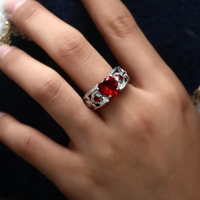 Classic 5 Color Authentic 925 Sterling Silver Ring Multicolor Love Heart Zircon Ring Wedding Jewelry Gift for Mother Anel Bijoux