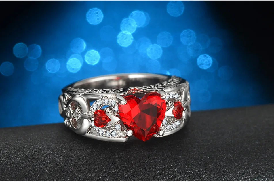 Classic 5 Color Authentic 925 Sterling Silver Ring Multicolor Love Heart Zircon Ring Wedding Jewelry Gift for Mother Anel Bijoux