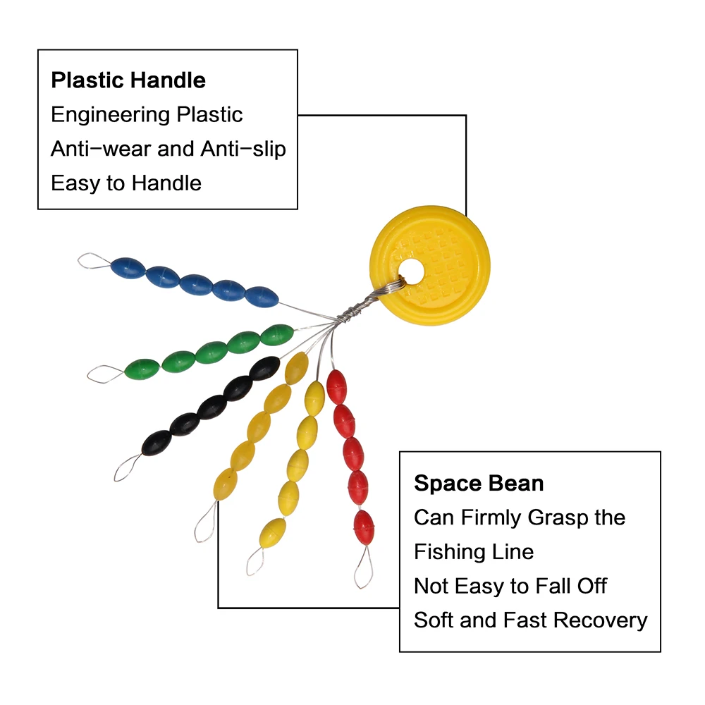 EASY CATCH 150Pcs Rubber Float Stops Space Beans Oval Stopper Connector Line Buoys Fishing Bobber Float for Fishing Accessories