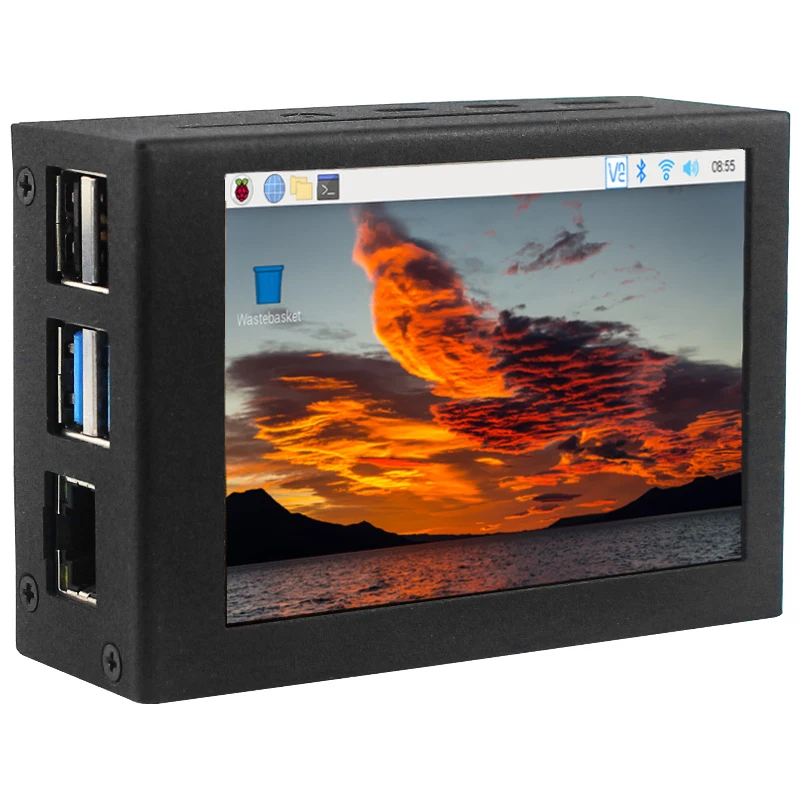 Raspberry Pi 3.5 Touch Screen 480*320 LCD TFT Display Optional ABS Metal Case Cooling Fan for Raspberry Pi 4 Model B or 3B+ 3B