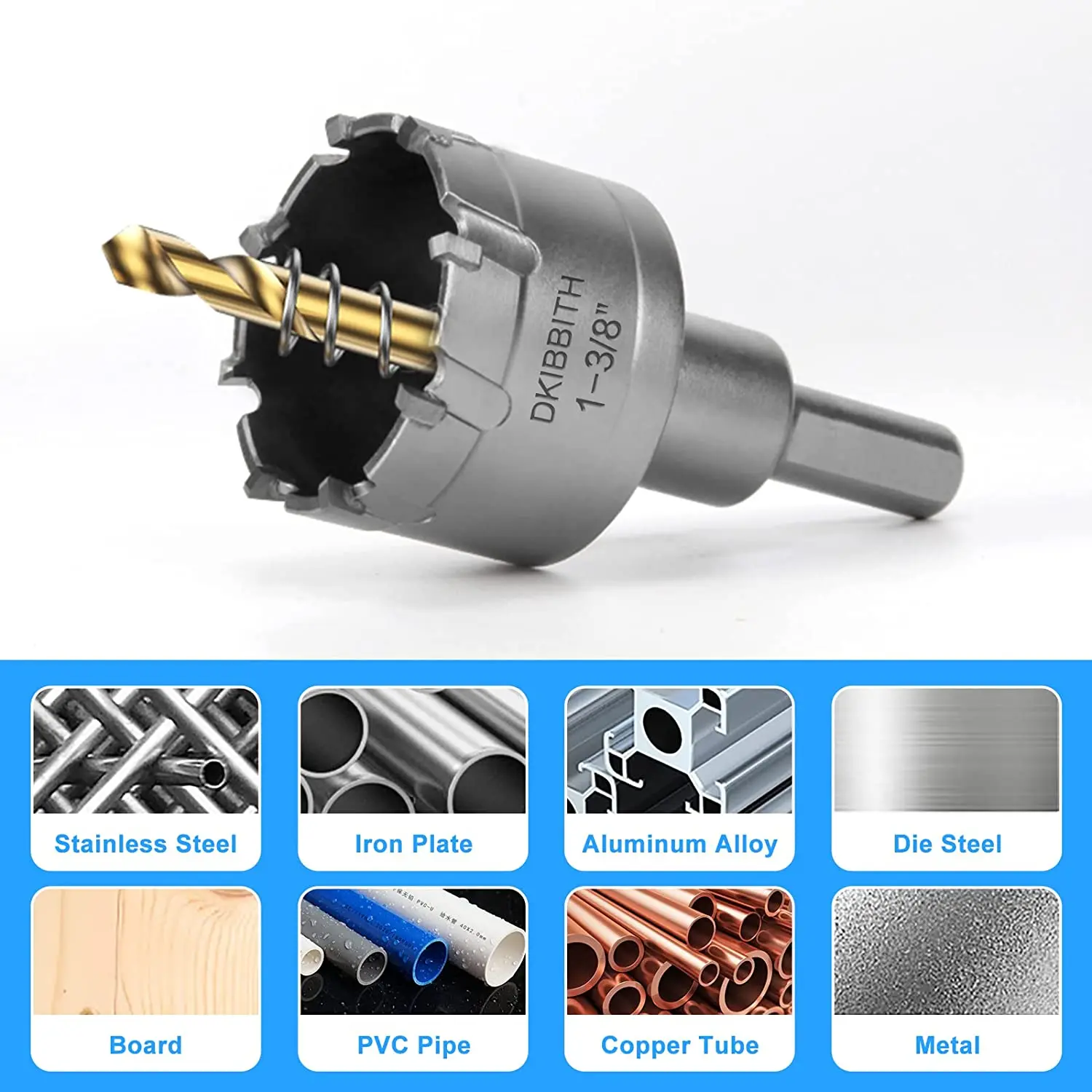 1 Pc 5A Carbide Tip TCT Drill Bit Hole Saw 12-150mm Drill Bit Set Hole Saw Cutter For Stainless Steel Metal Alloy Drilling